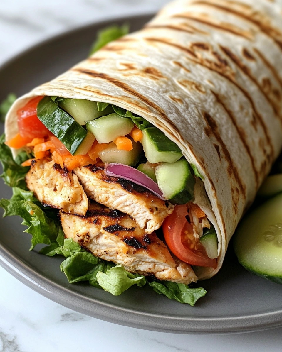 Grilled Chicken Wrap with Fresh Veggies