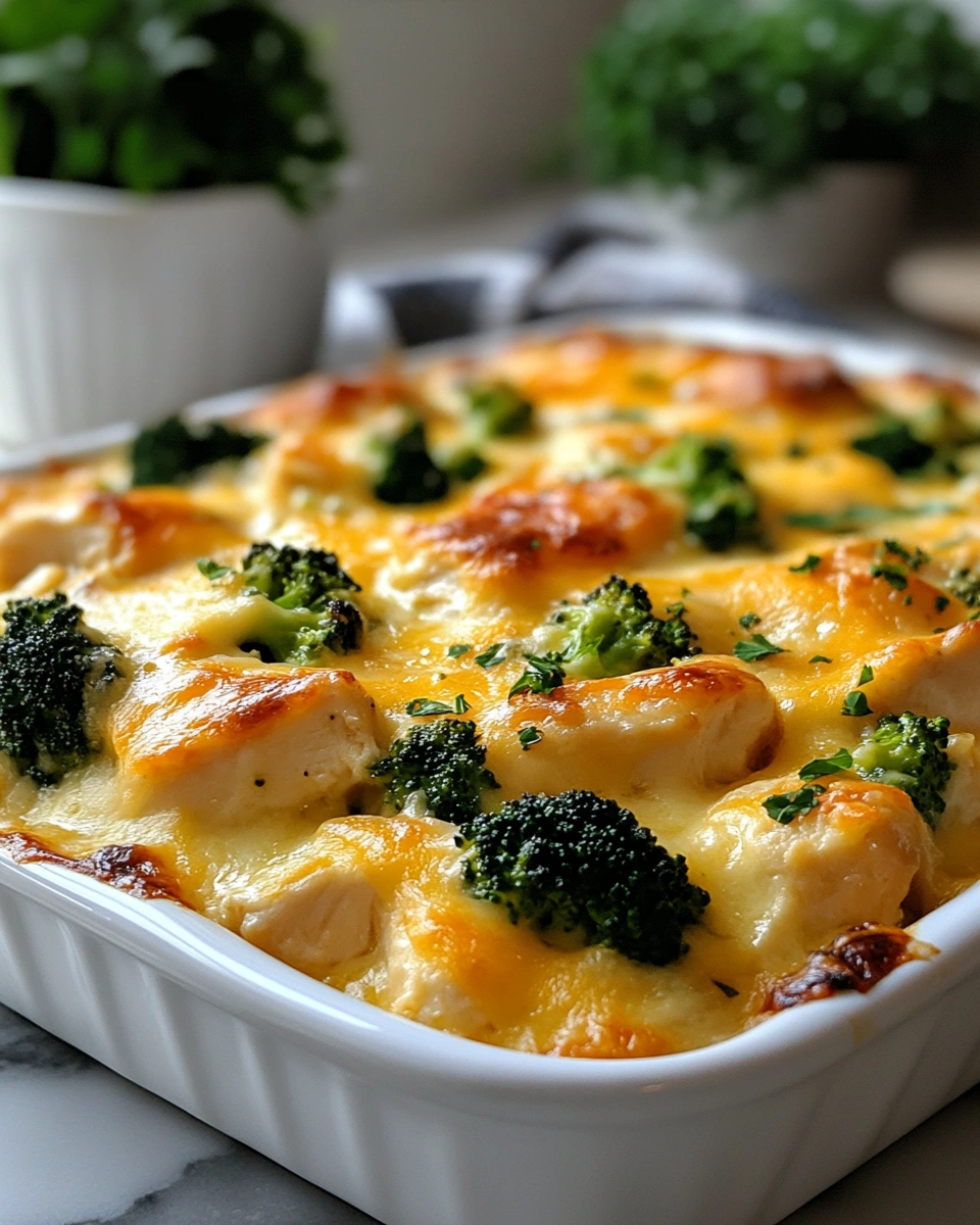 Low-Carb Cheesy Chicken Bake with Broccoli