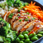 Easy Chicken & Broccoli Protein Bowl with Garlic Sauce – The Best Meal Prep You’ll Ever Try