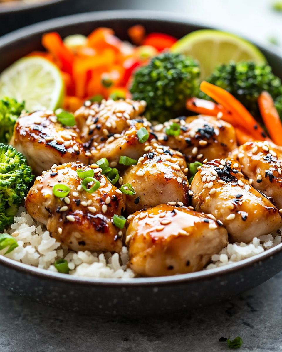 Easy Honey Ginger Chicken Bowl with Sesame Veggies – The Best Honey Ginger Chicken Bowl with Sesame Veggies You’ll Ever Try