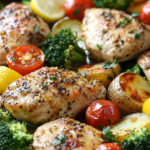 Sheet Pan Garlic Butter Chicken & Veggies (Light Butter Swap)