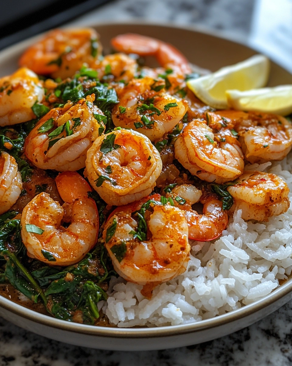 Garlic Shrimp with Rice & Spinach: A Flavorful, Comforting One-Pan Meal