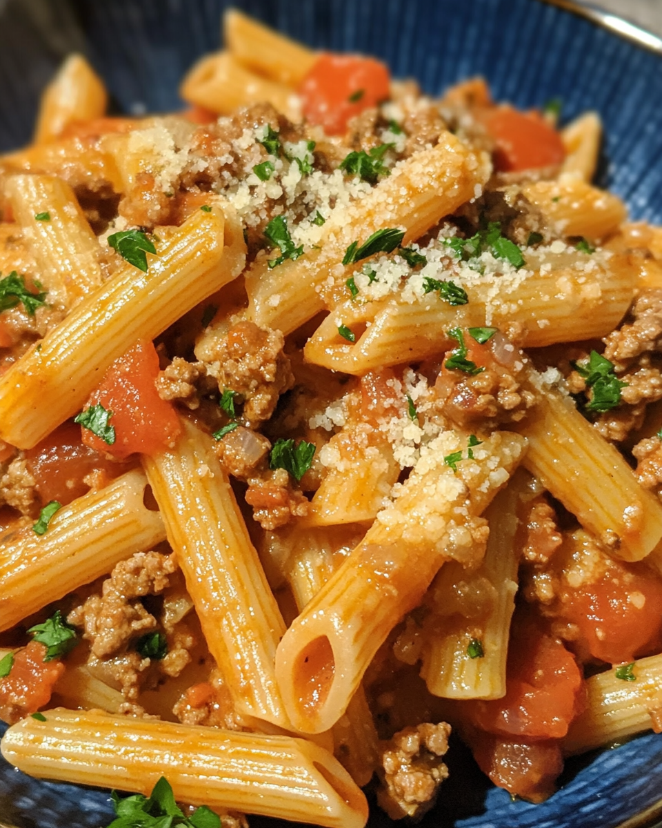 Easy Beef Garlic Parmesan Pasta – The Best Beef Garlic Parmesan Pasta You’ll Ever Try