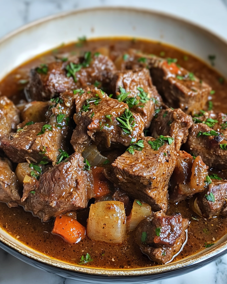 Easy Slow Cooker Garlic Beef Recipe
