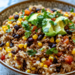 Easy Beef Taco Rice Bowl Recipe