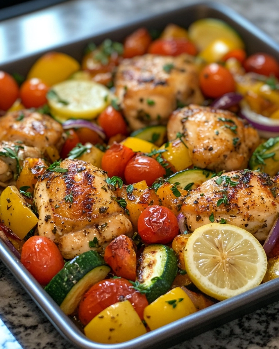 Easy Herb Chicken Veggie Bake Recipe