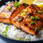Easy Garlic Salmon Rice Bowl Recipe